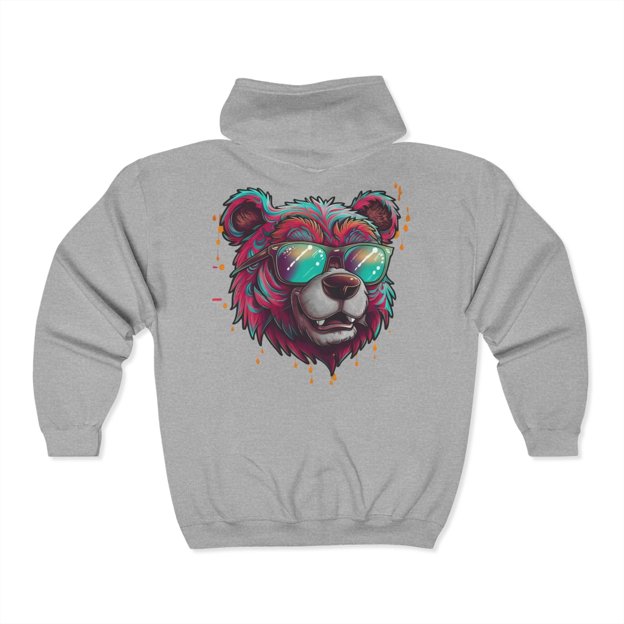Trippy Bear Zip Up Hoodie