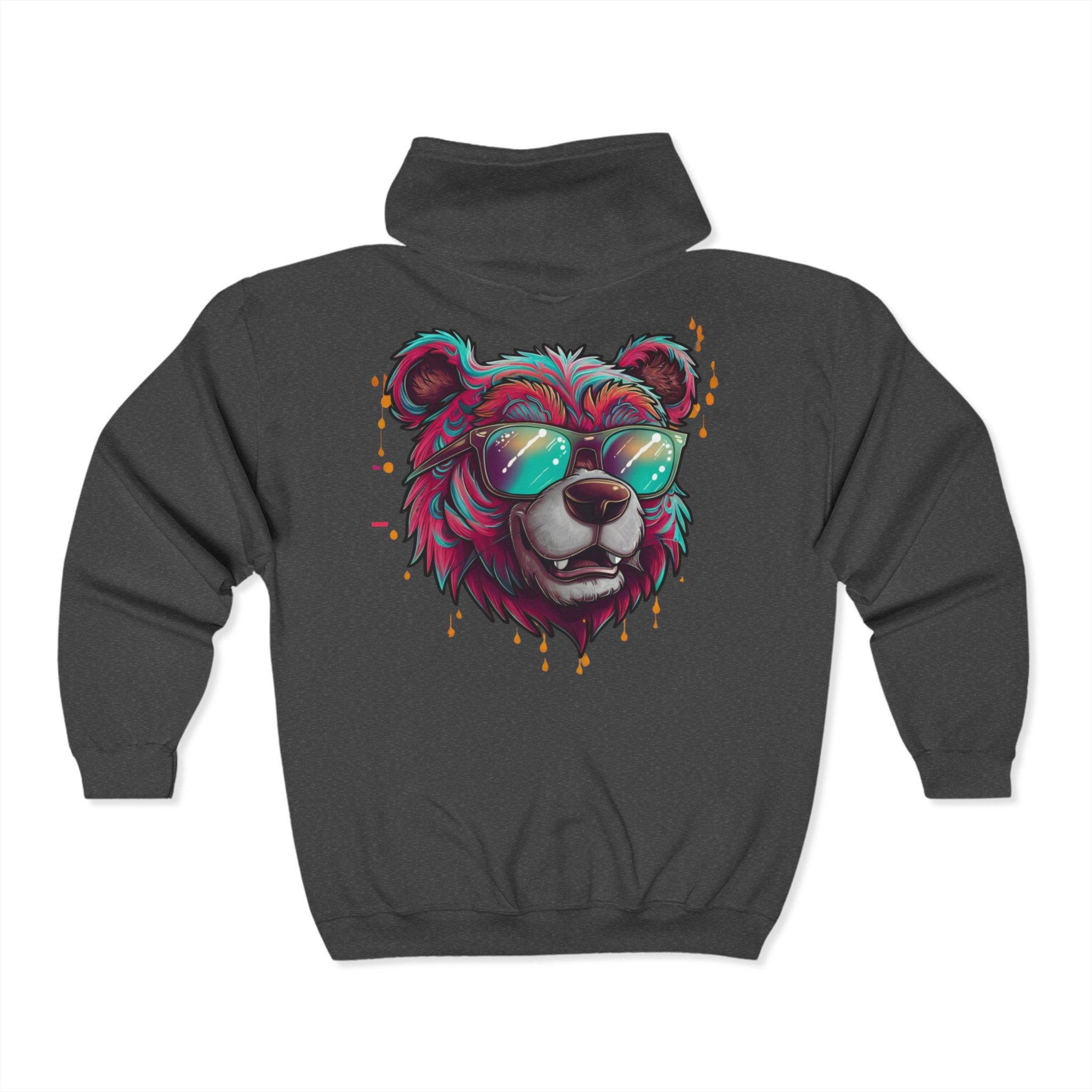 Trippy Bear Zip Up Hoodie