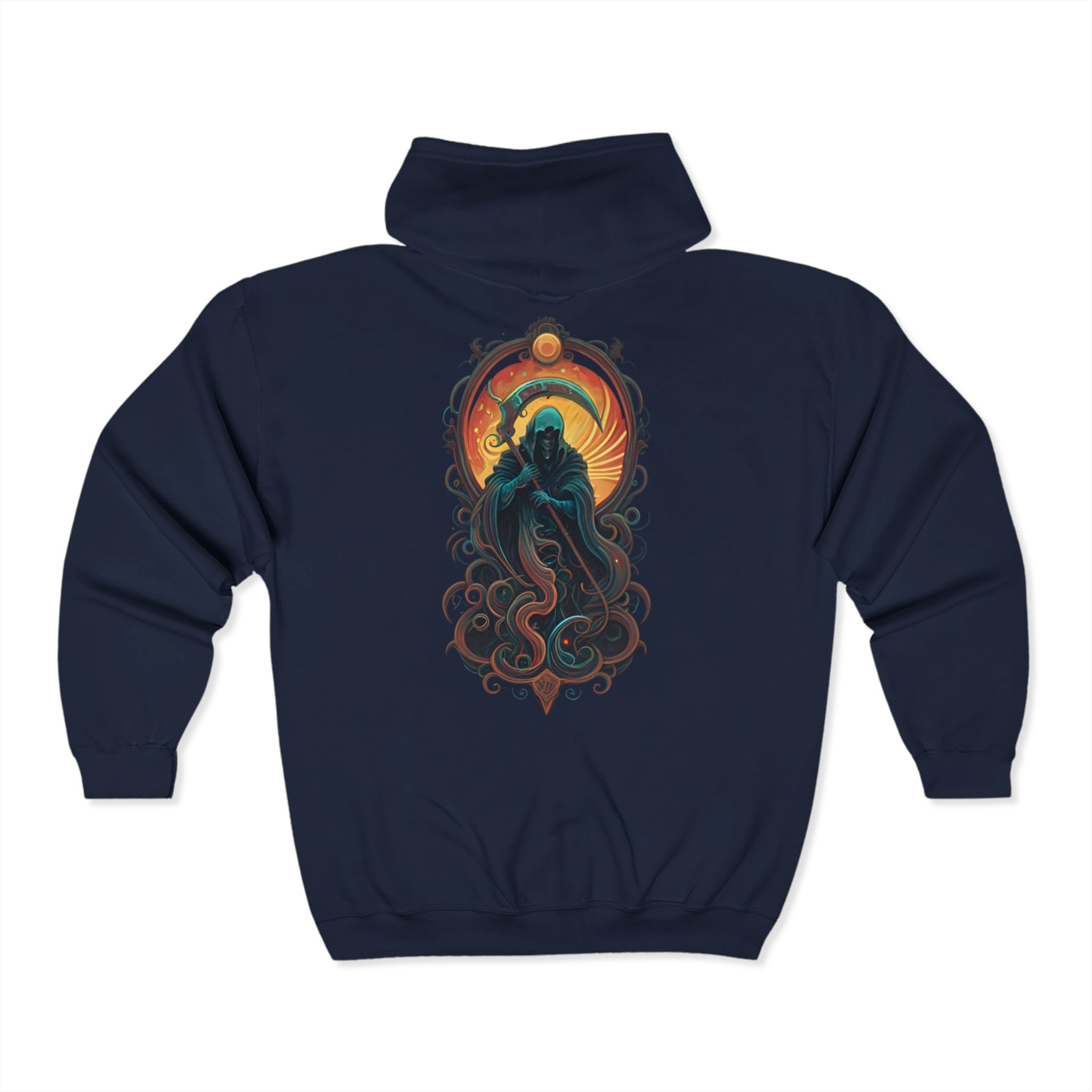 Ornate Mortality Zip Up Hoodie