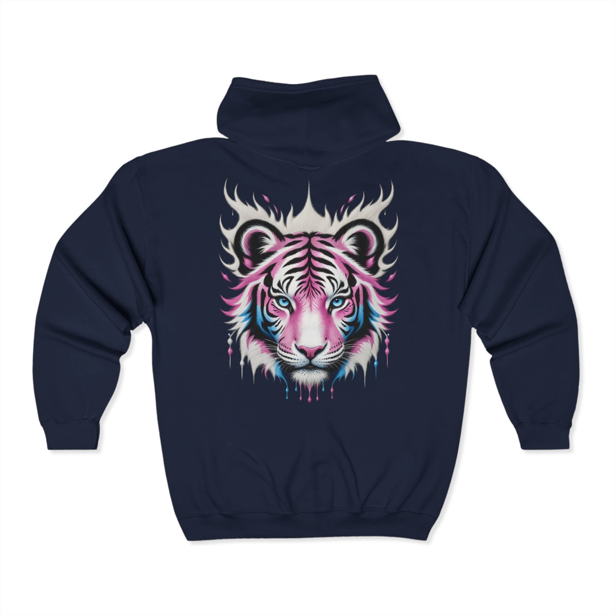 Blush Frost Tigre Blanco Zip Up Hoodie