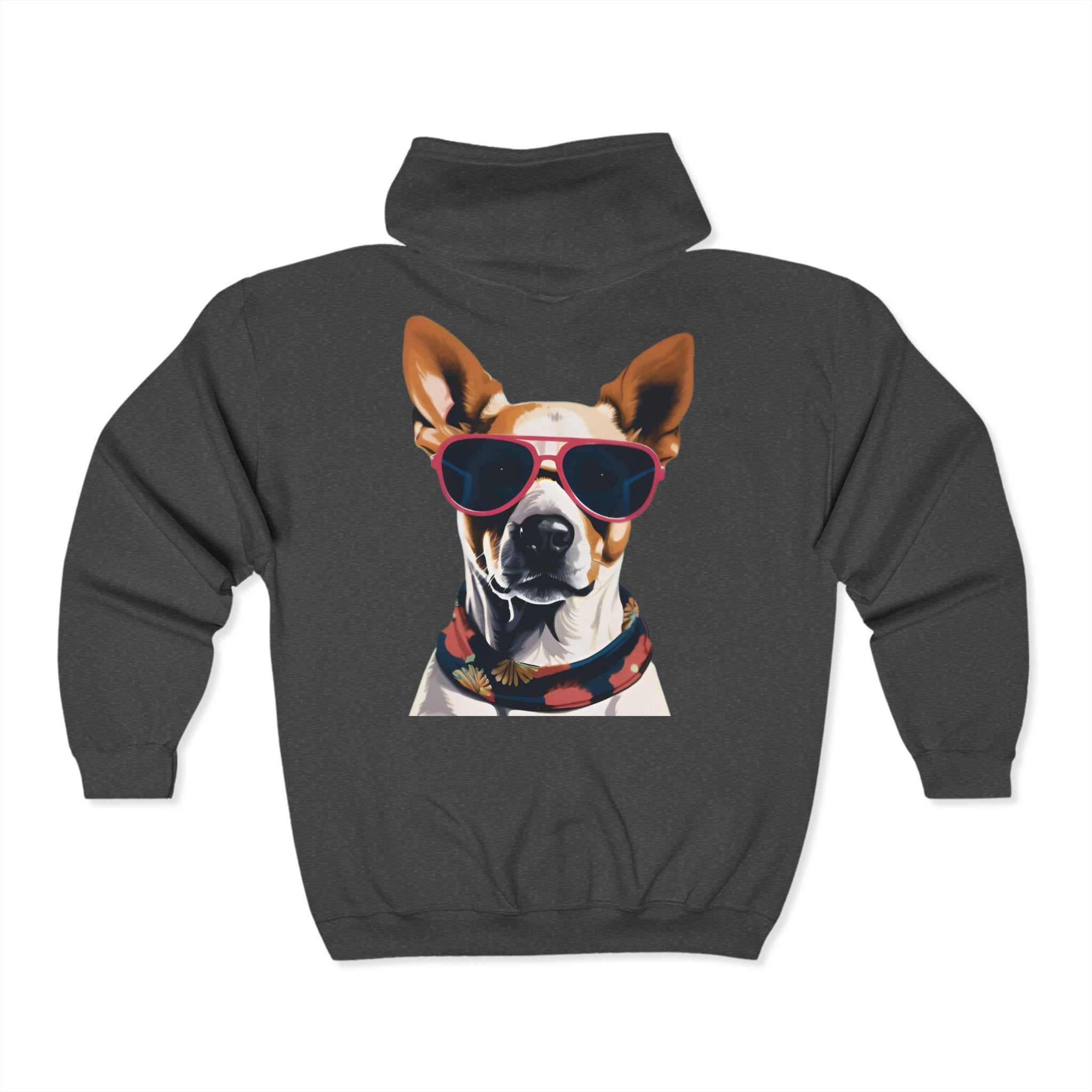Hipster Pooch Zip Up Hoodie