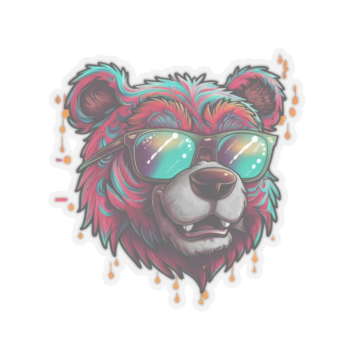 Trippy Bear Sticker