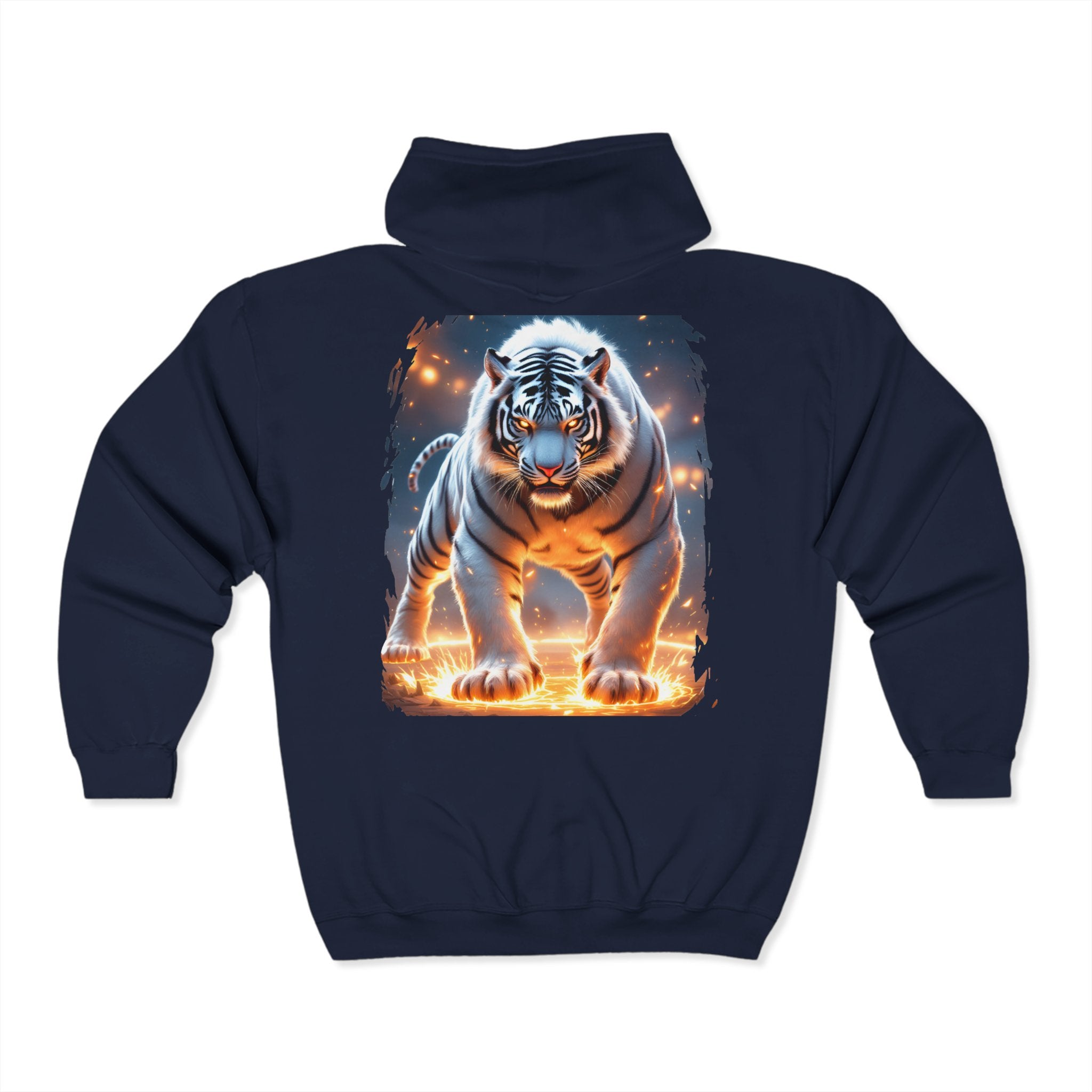 White Wildfire Zip Up Hoodie