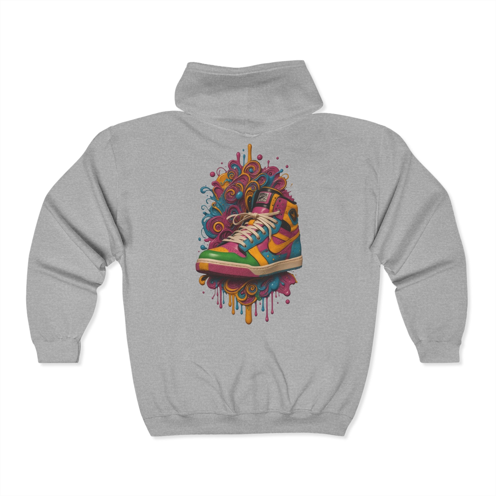 Color Burst Step Zip Up Hoodie
