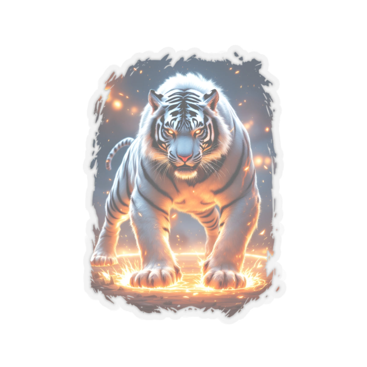 White Wildfire Sticker