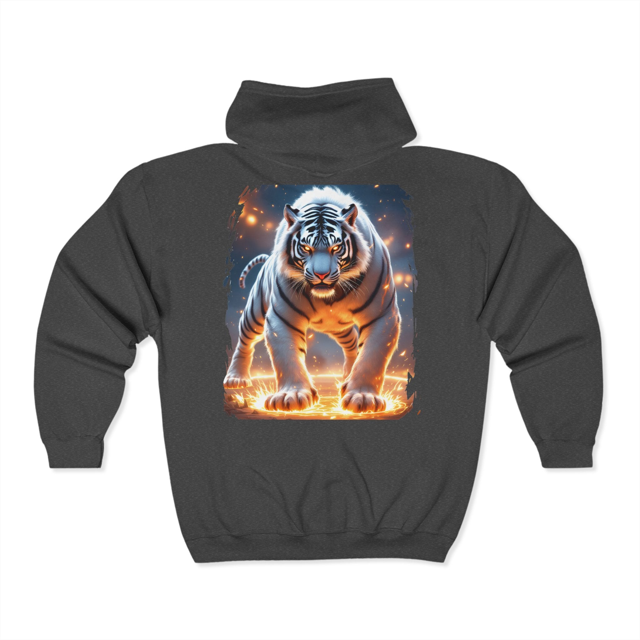 White Wildfire Zip Up Hoodie