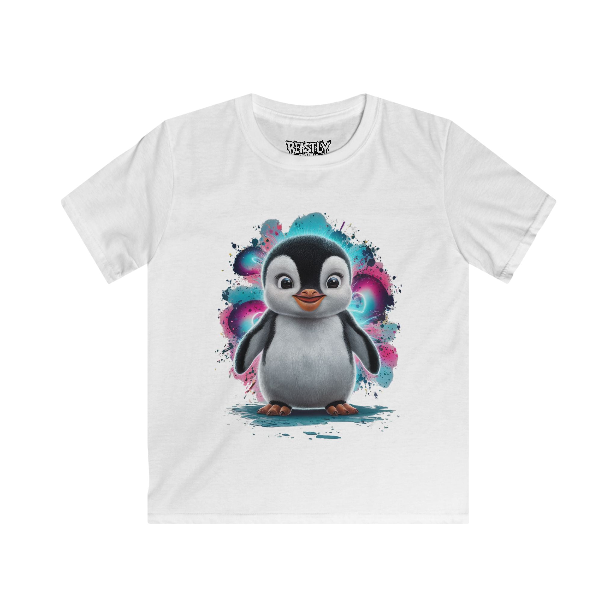 Neon Snowflake Splash Youth Tee