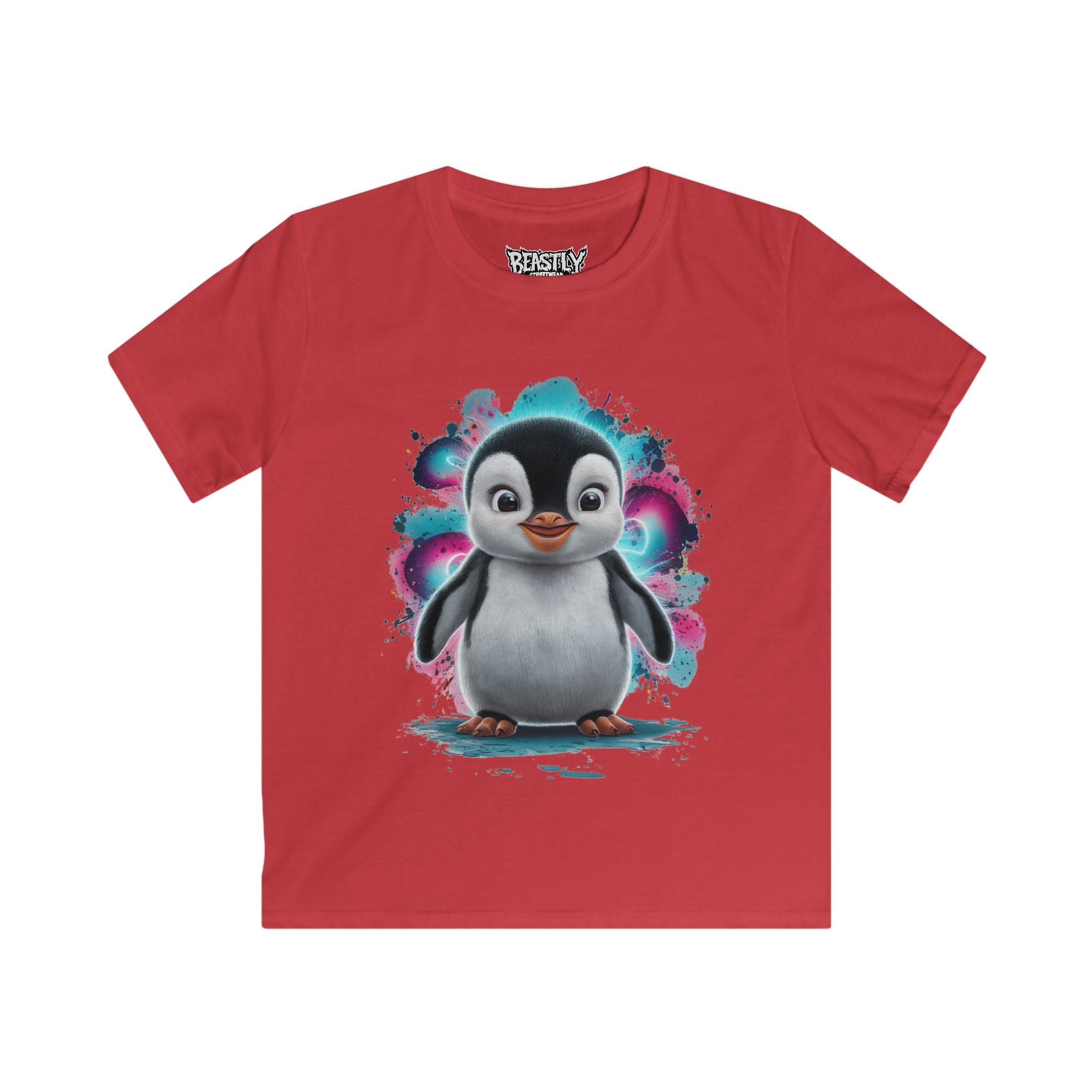 Neon Snowflake Splash Youth Tee