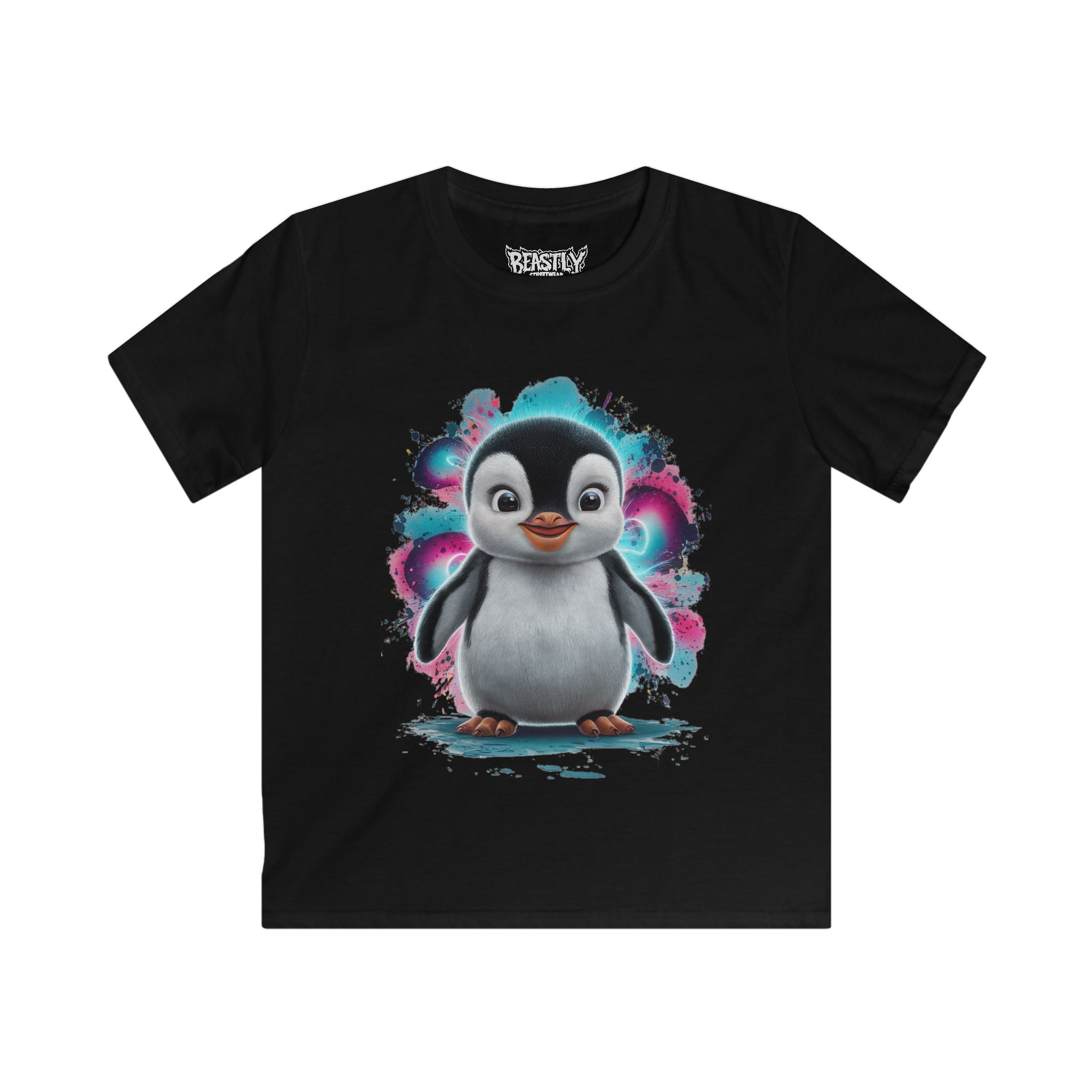 Neon Snowflake Splash Youth Tee