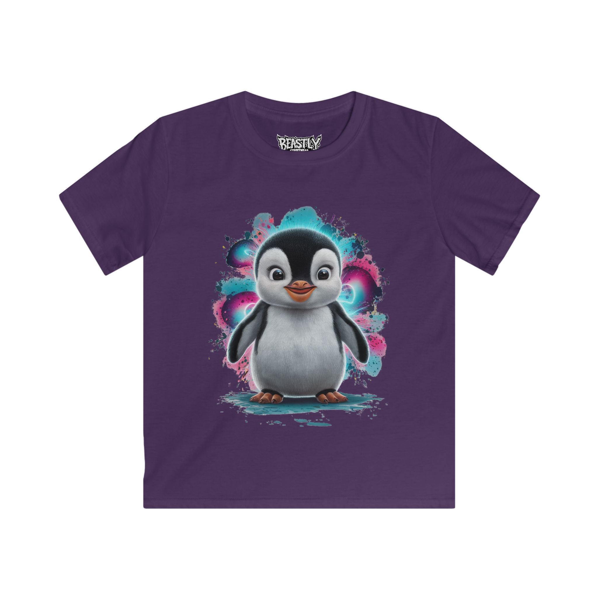 Neon Snowflake Splash Youth Tee