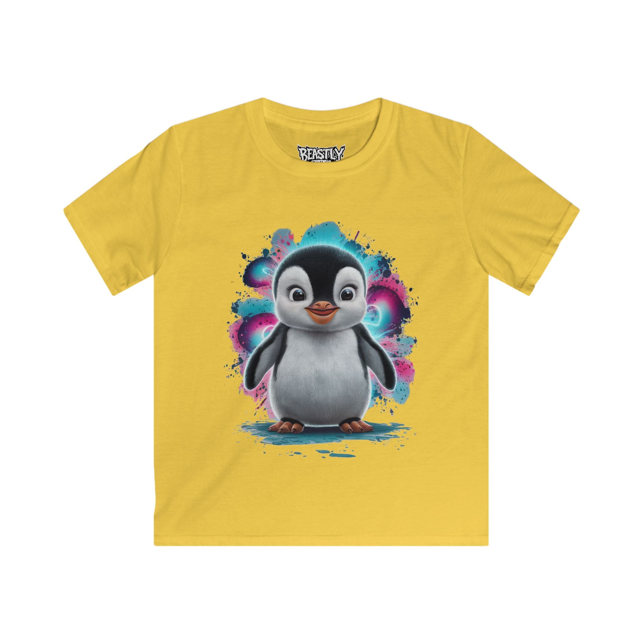 Neon Snowflake Splash Youth Tee