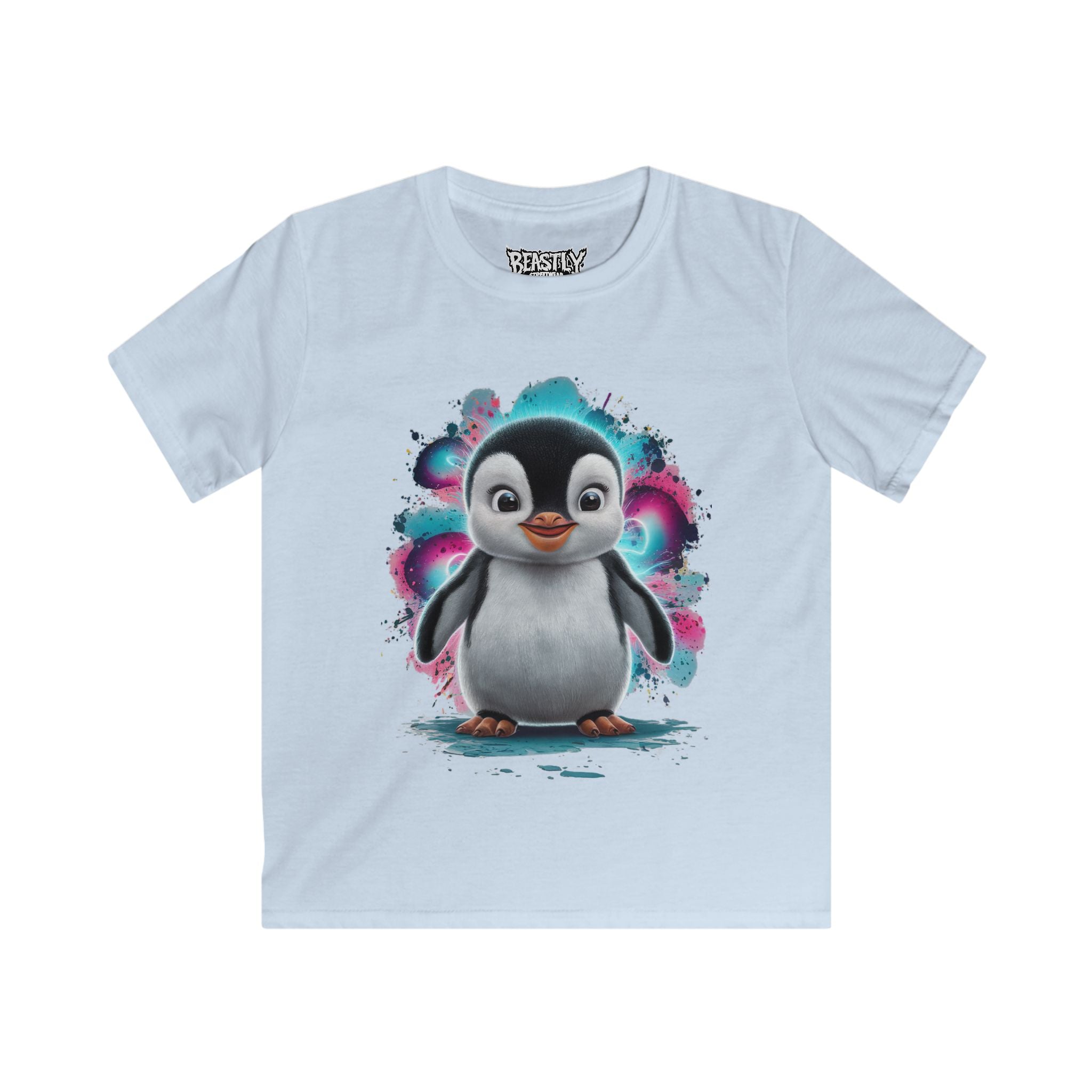 Neon Snowflake Splash Youth Tee