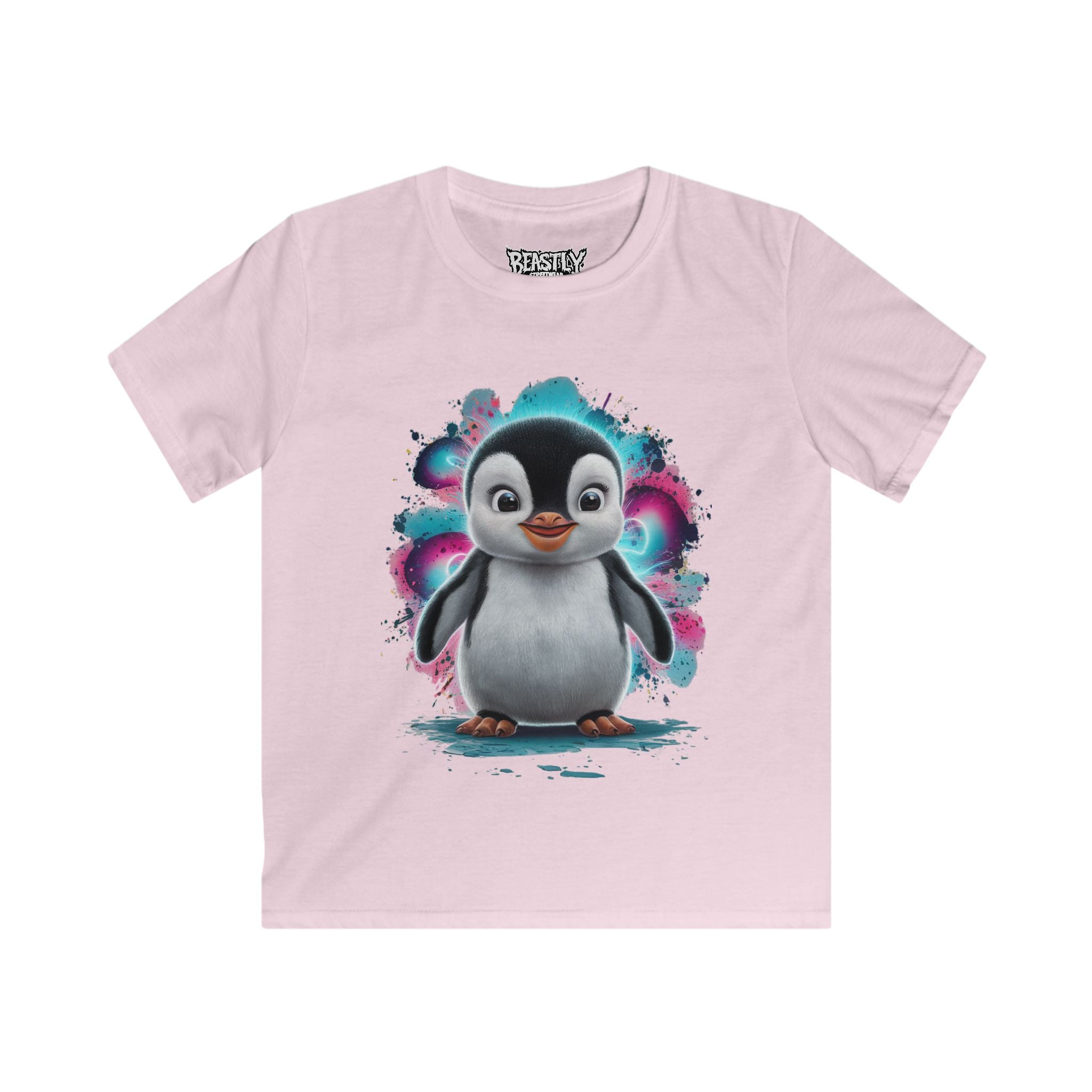 Neon Snowflake Splash Youth Tee