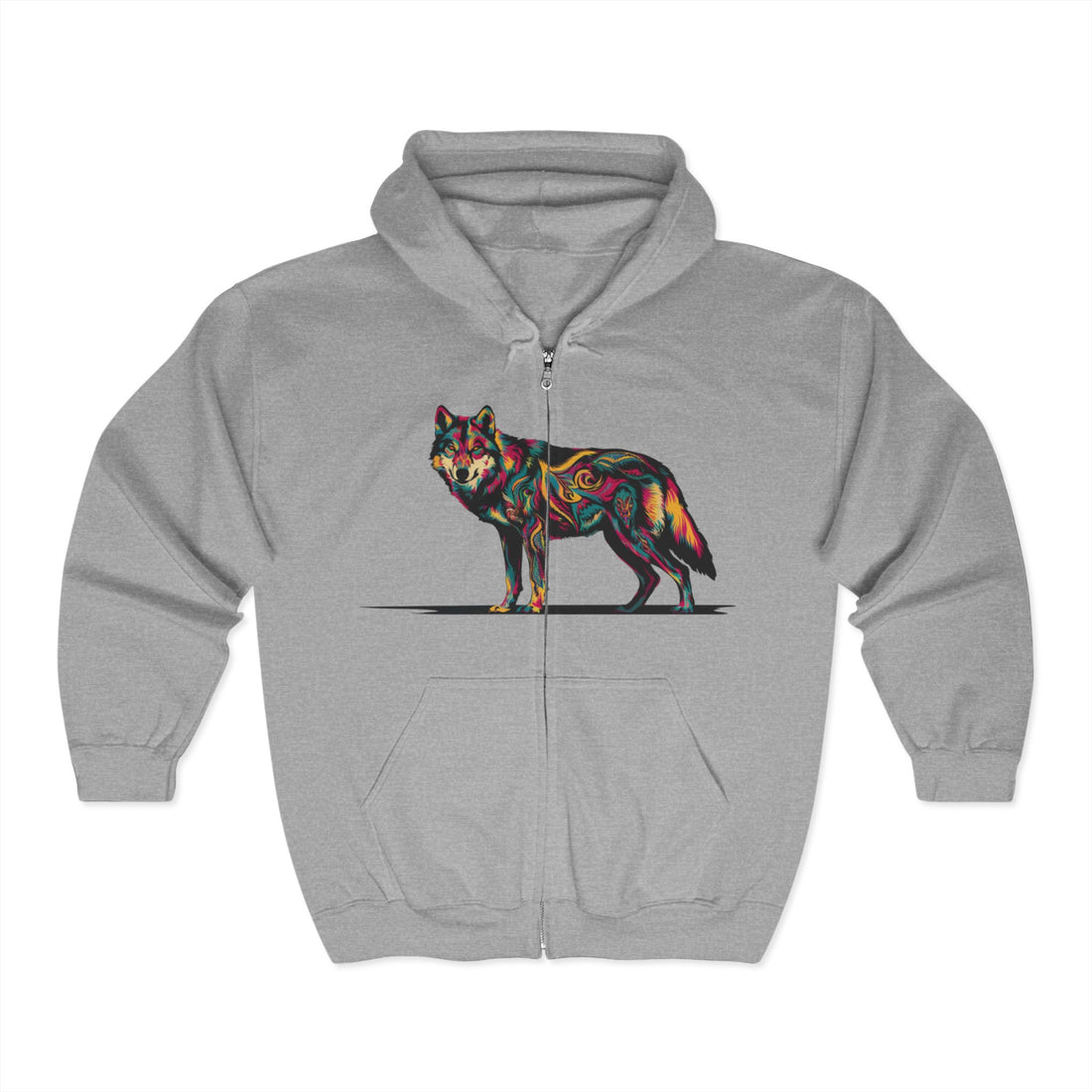Desert Wind Wolf Zip Up Hoodie