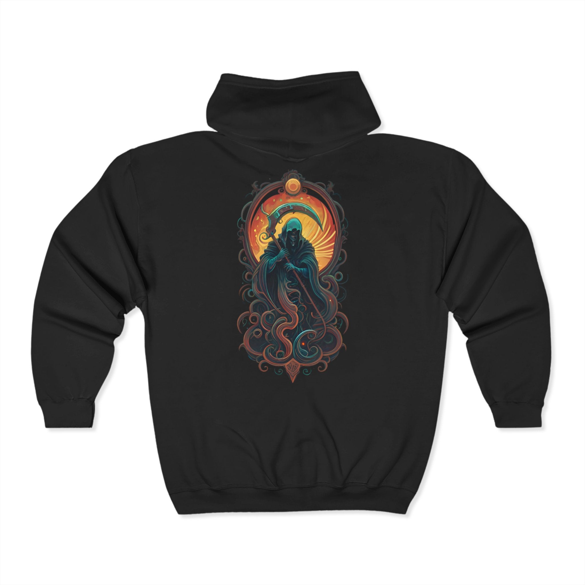 Ornate Mortality Zip Up Hoodie