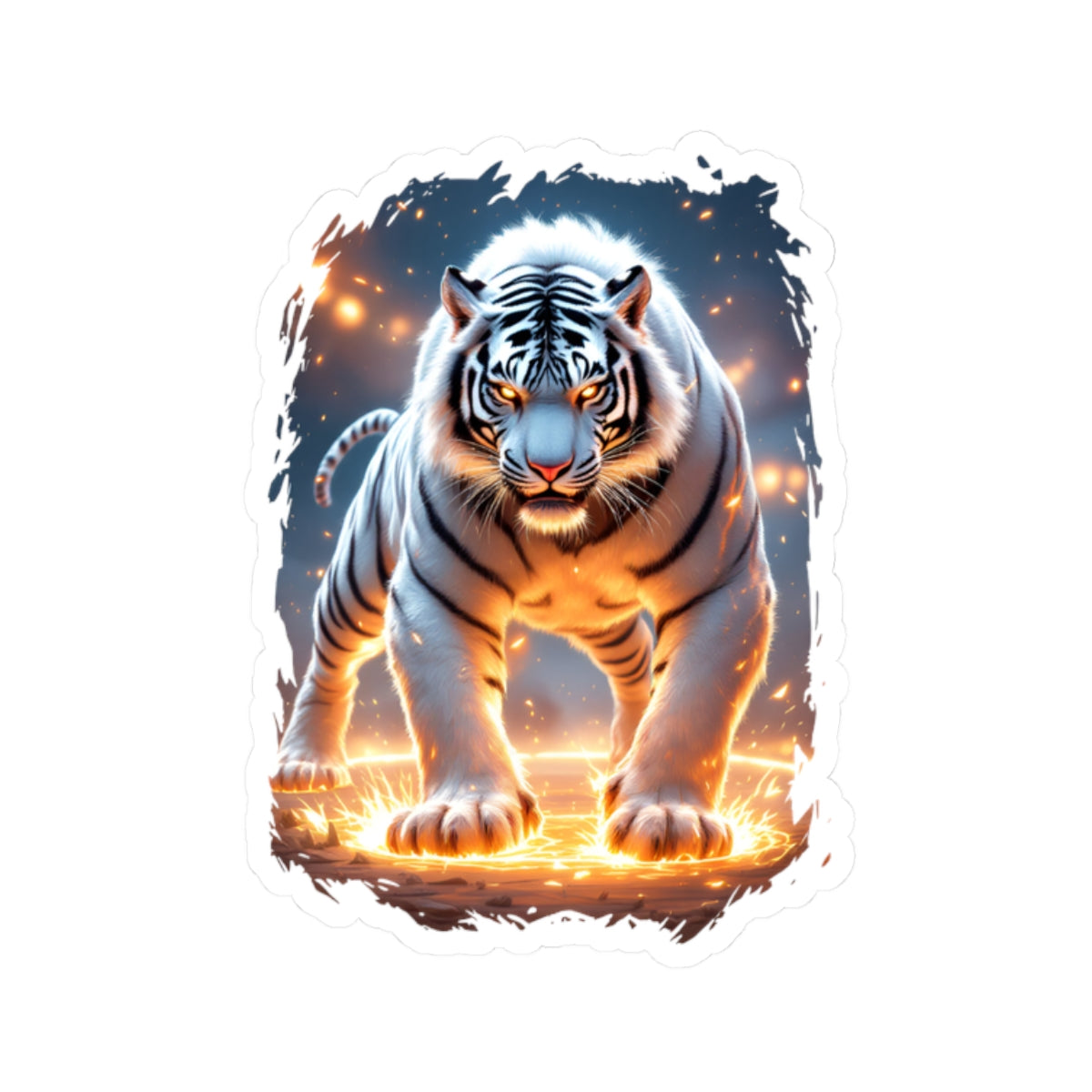 White Wildfire Sticker