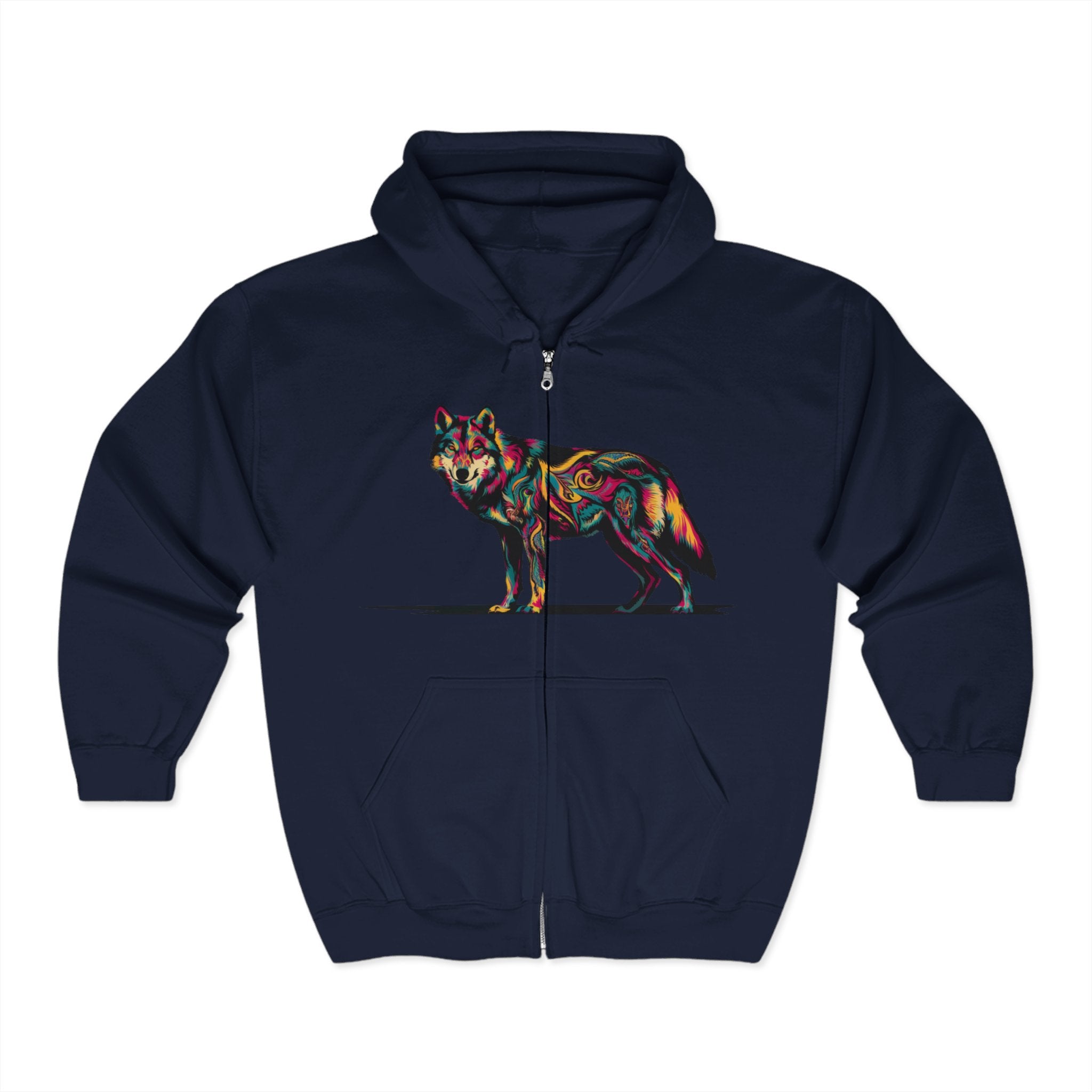 Desert Wind Wolf Zip Up Hoodie