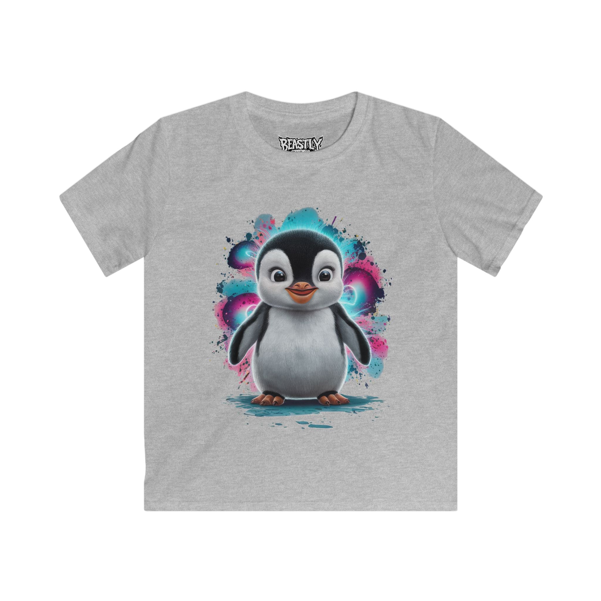 Neon Snowflake Splash Youth Tee