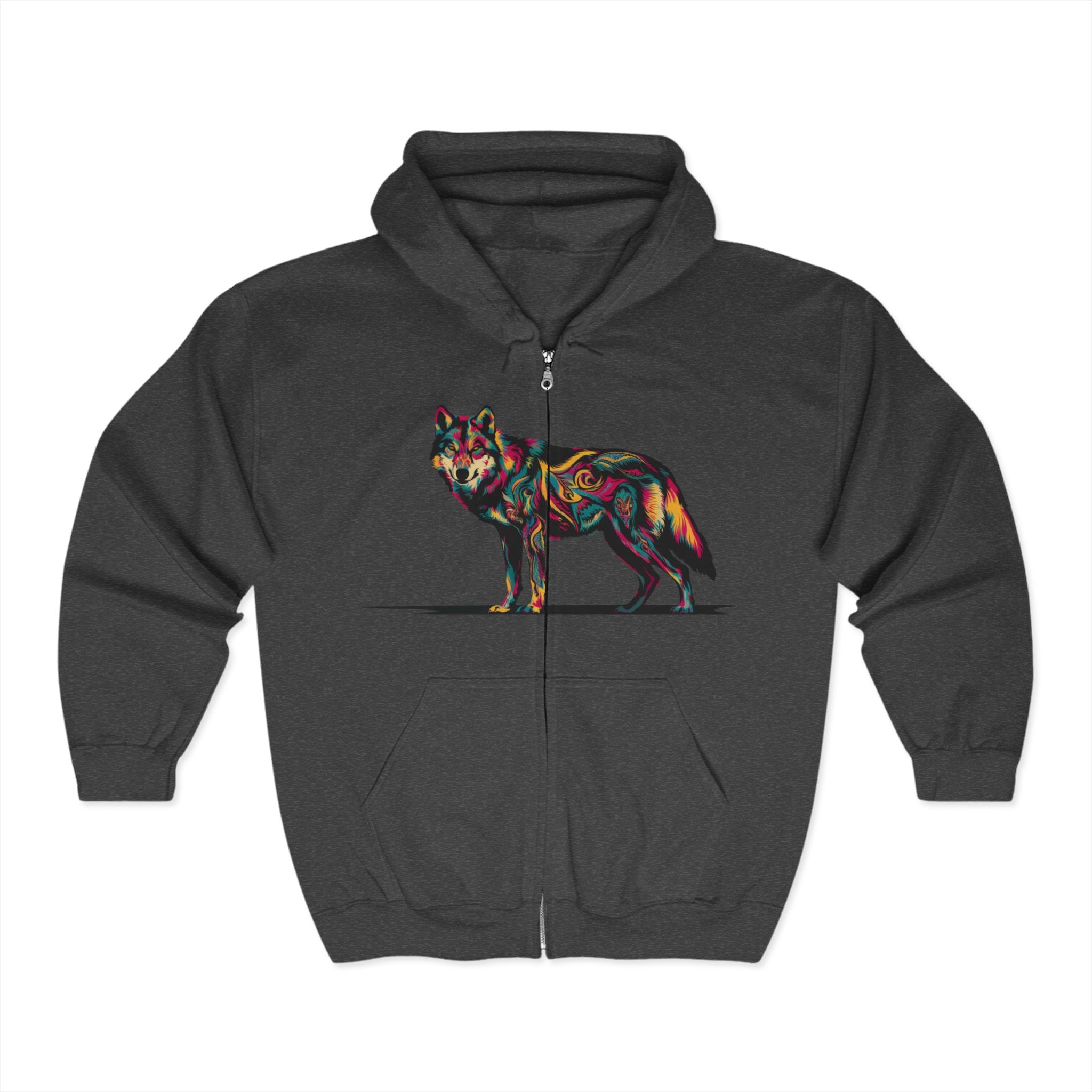 Desert Wind Wolf Zip Up Hoodie