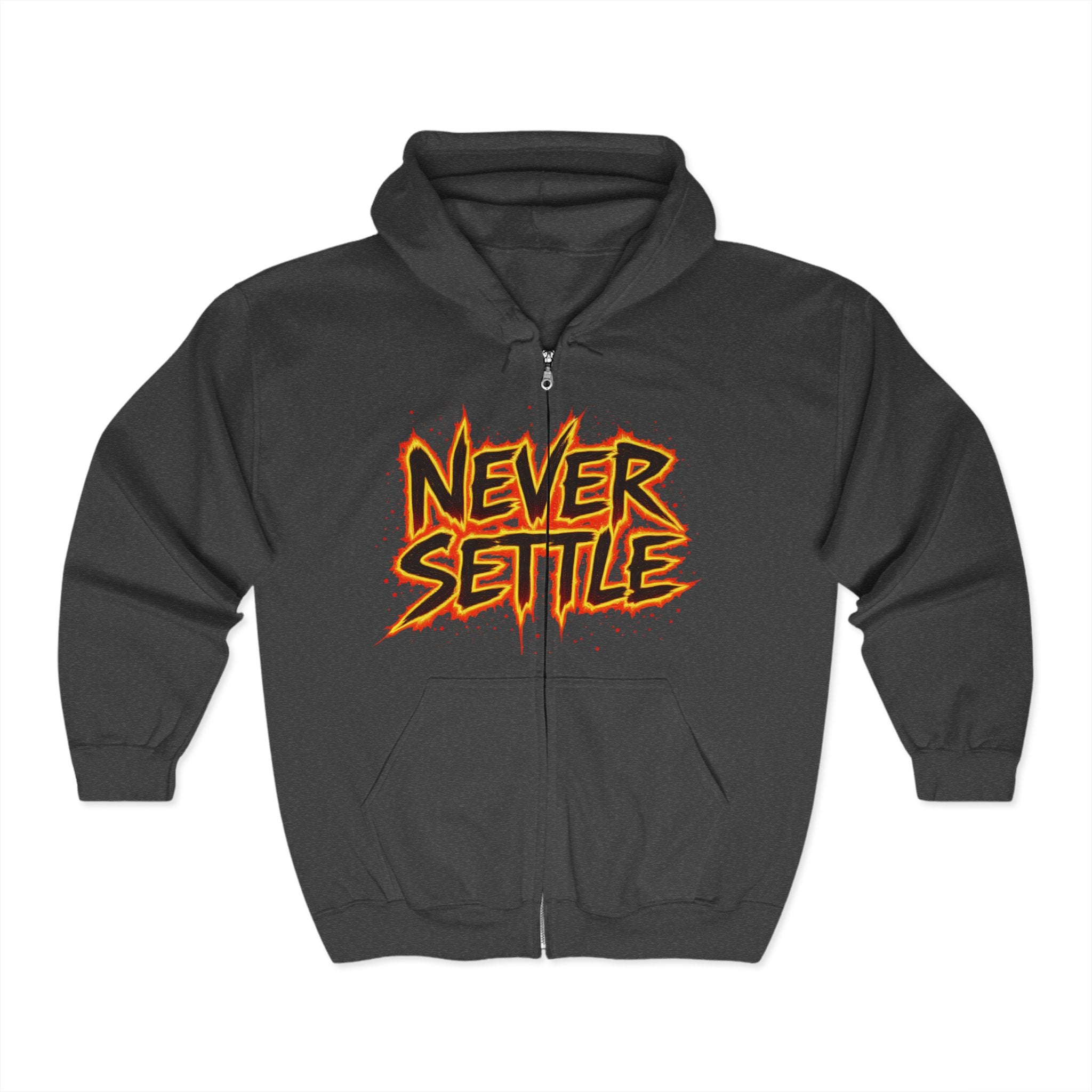 Never Settle Zip Up Hoodie