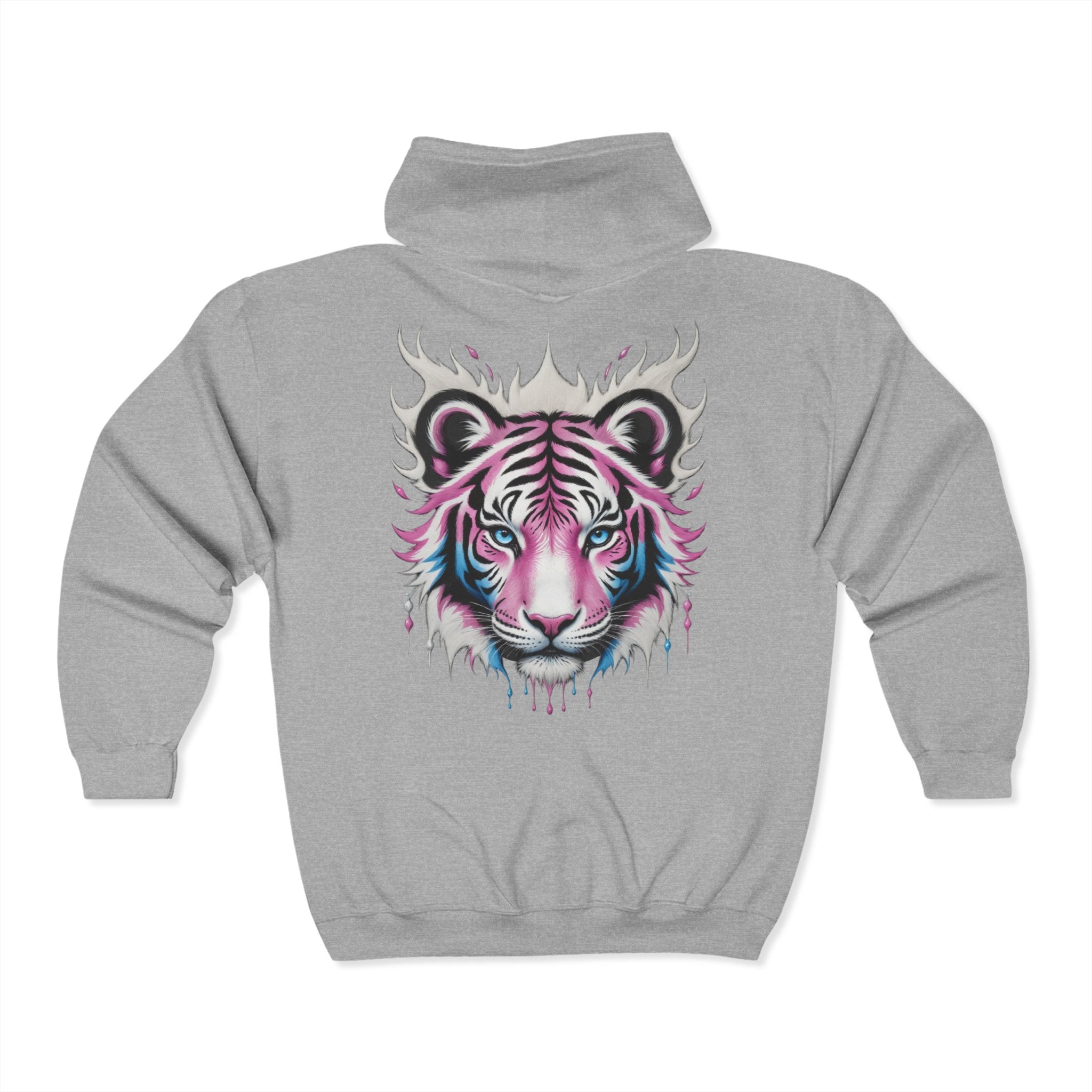 Blush Frost Tigre Blanco Zip Up Hoodie