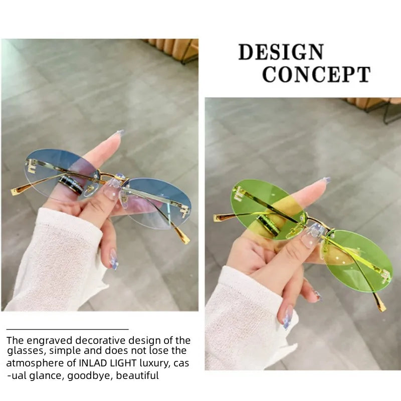 Diamond Oval Sunglasses