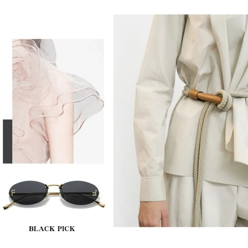 Diamond Oval Sunglasses