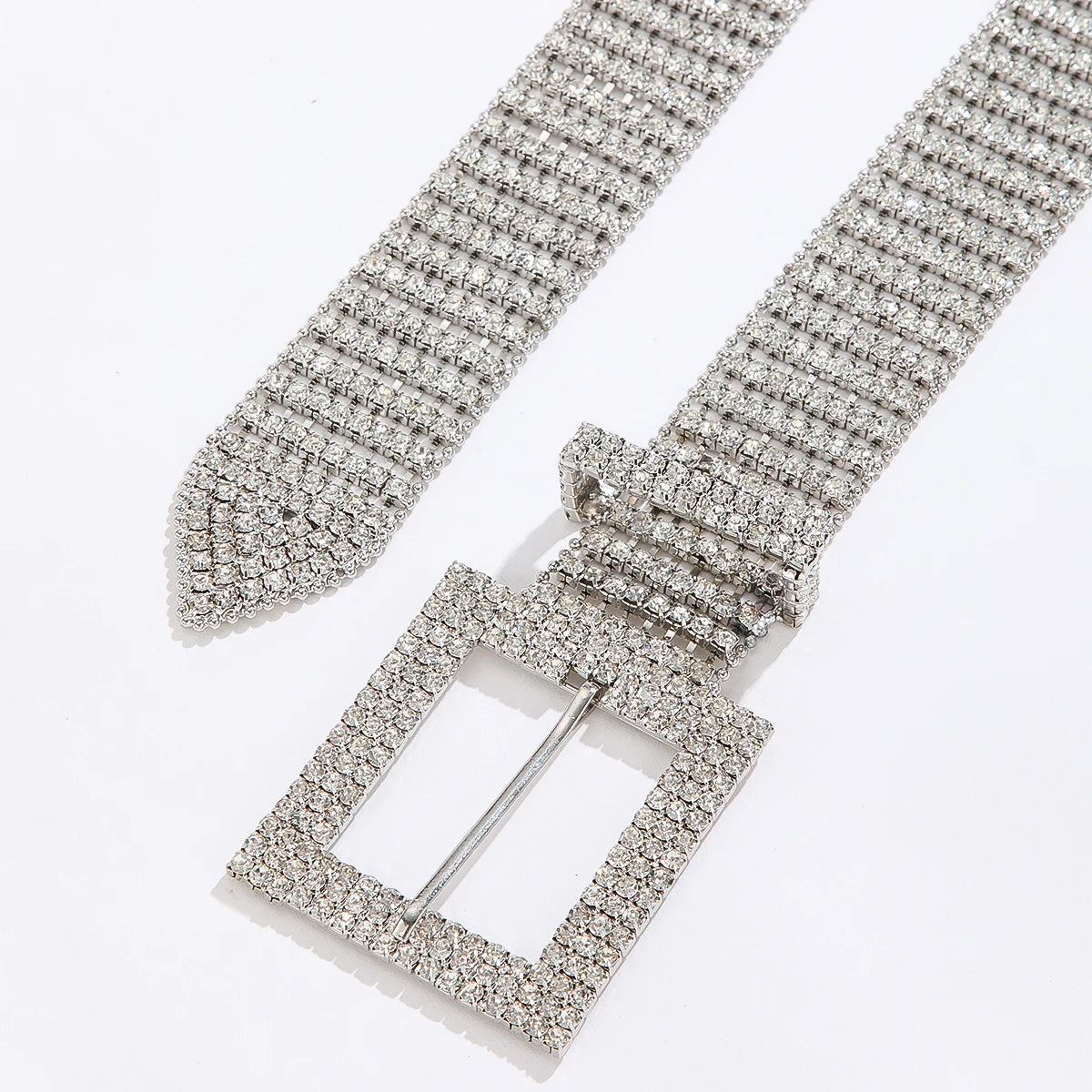 8 Rows Silver Chain Belts
