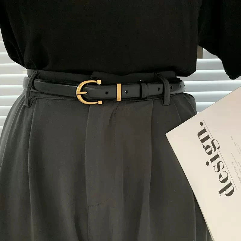 Elegant Leather Women Belt