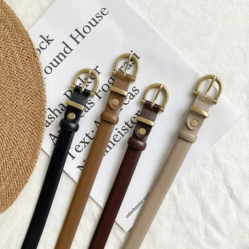 Elegant Leather Women Belt