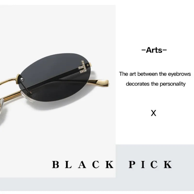 Diamond Oval Sunglasses