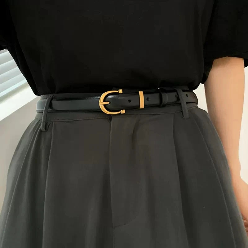 Elegant Leather Women Belt
