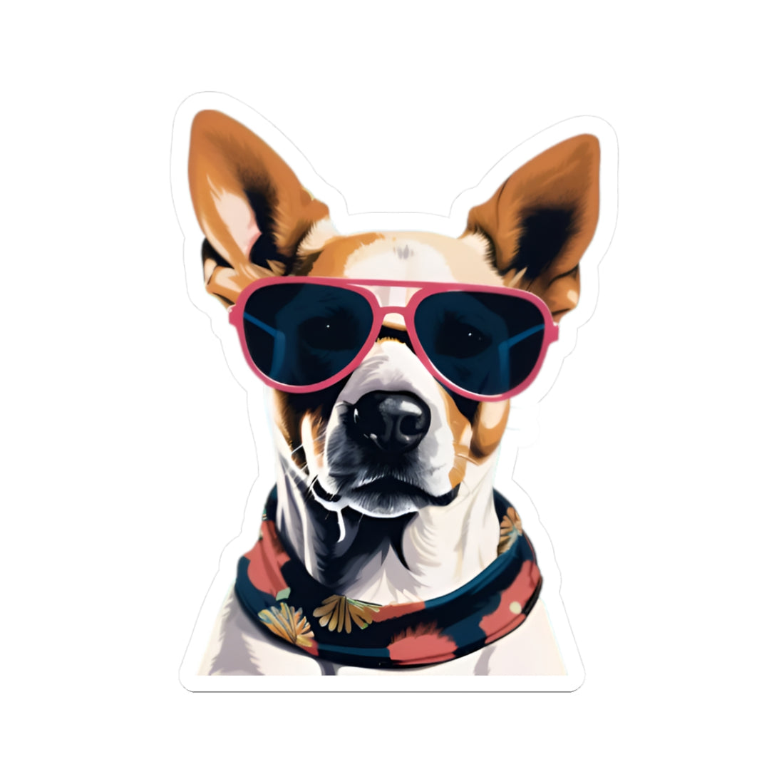 Hipster Pooch Sticker