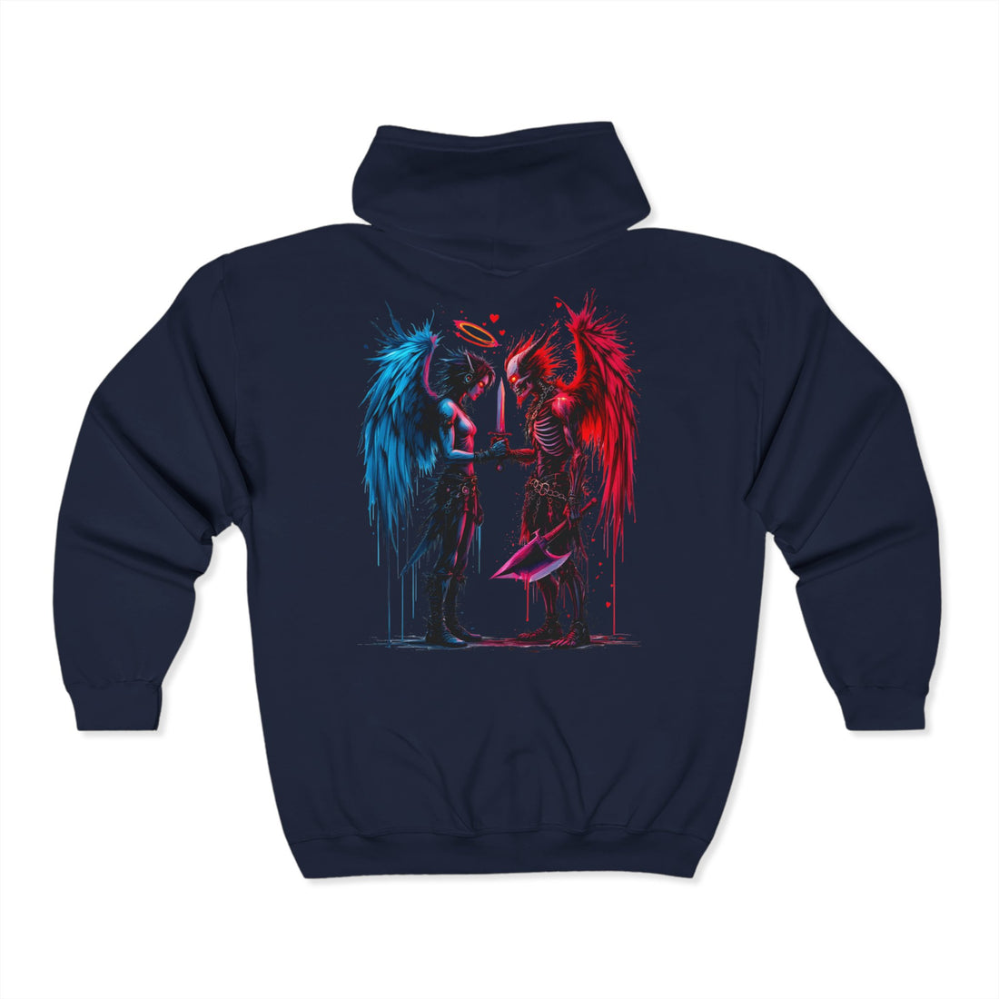 Halo And Hellfire Zip Up Hoodie