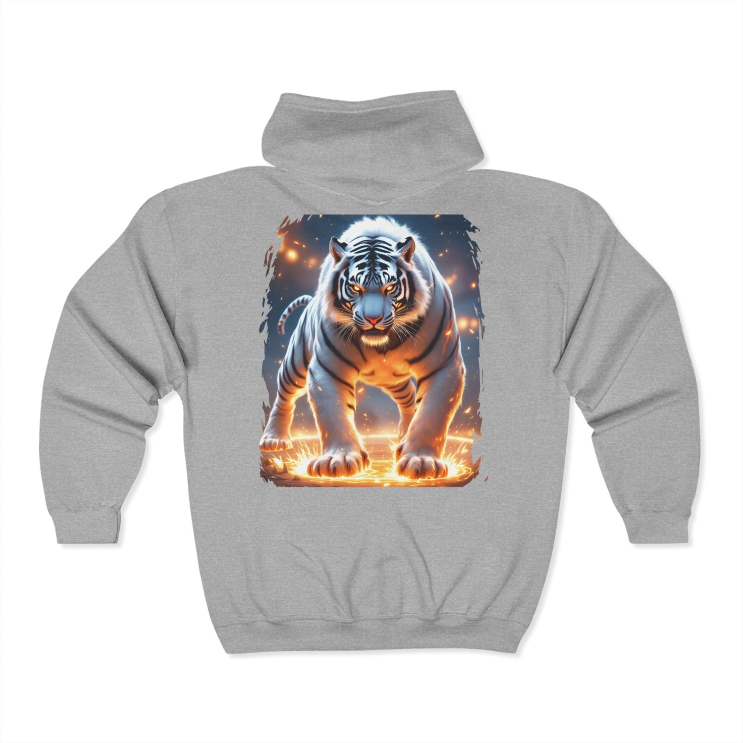 White Wildfire Zip Up Hoodie