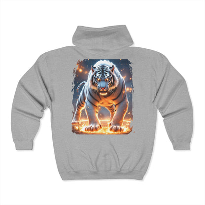 White Wildfire Zip Up Hoodie