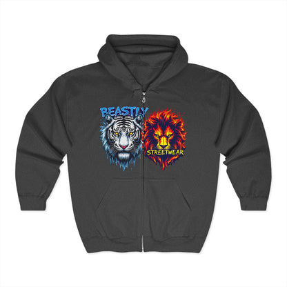 Beasts Of Fire And Ice Zip Up Hoodie