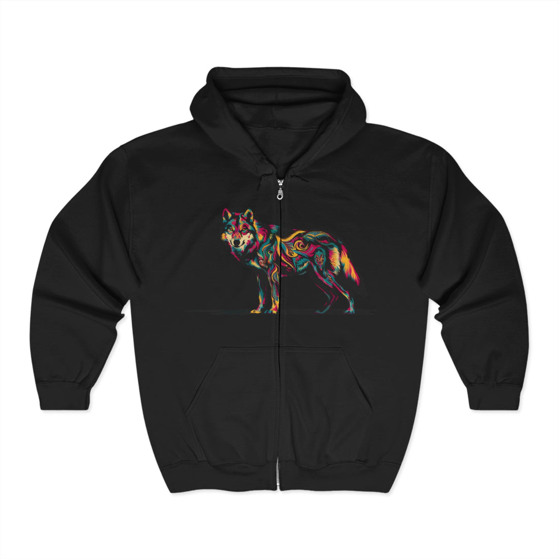 Desert Wind Wolf Zip Up Hoodie