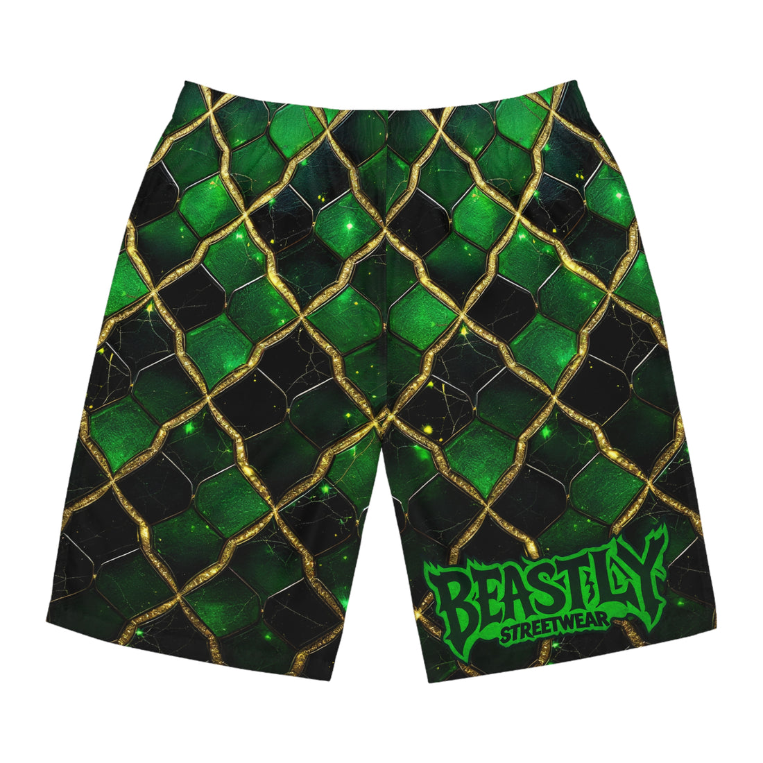 Emerald Serpent Scale Shorts