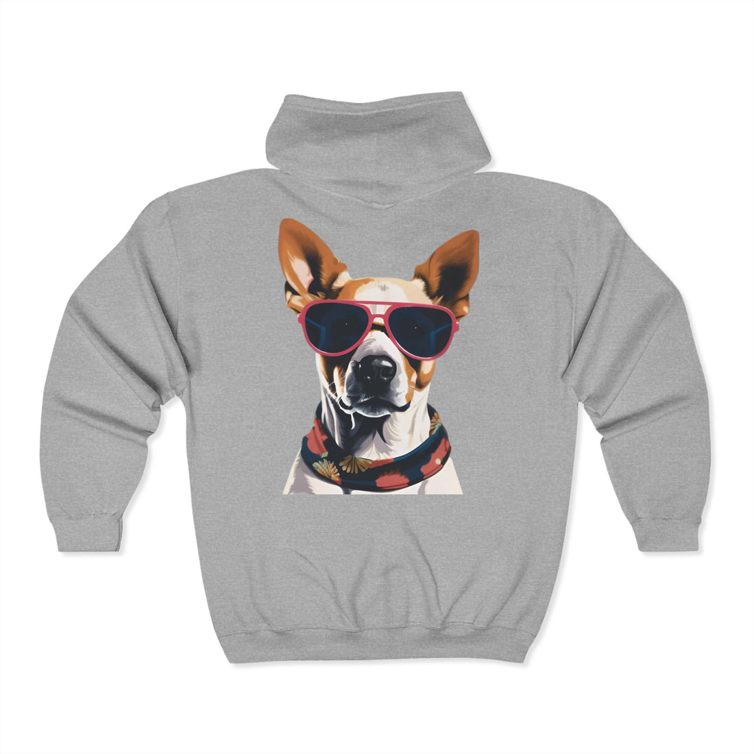 Hipster Pooch Zip Up Hoodie