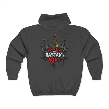 Long Live The Bastard King Zip Up Hoodie