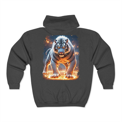 White Wildfire Zip Up Hoodie