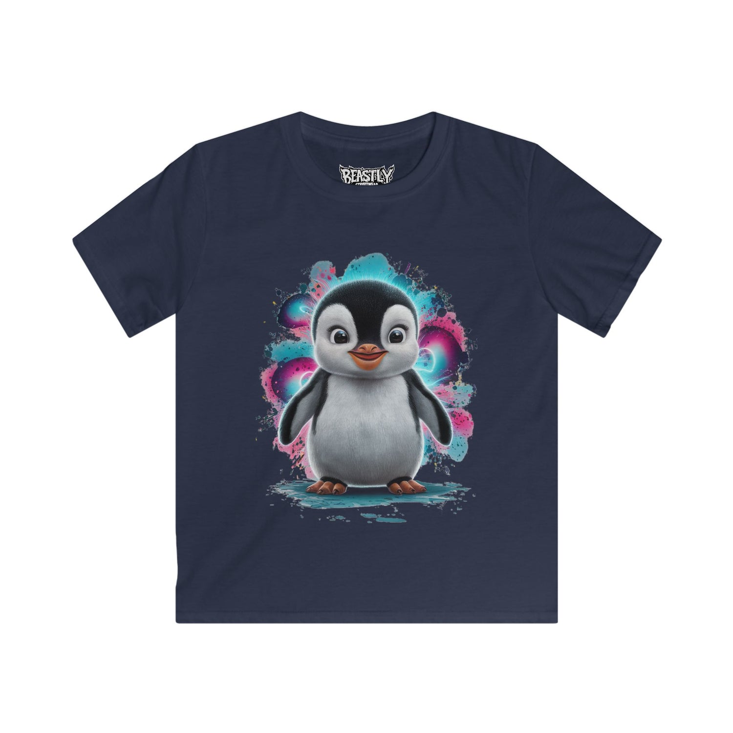 Neon Snowflake Splash Youth Tee