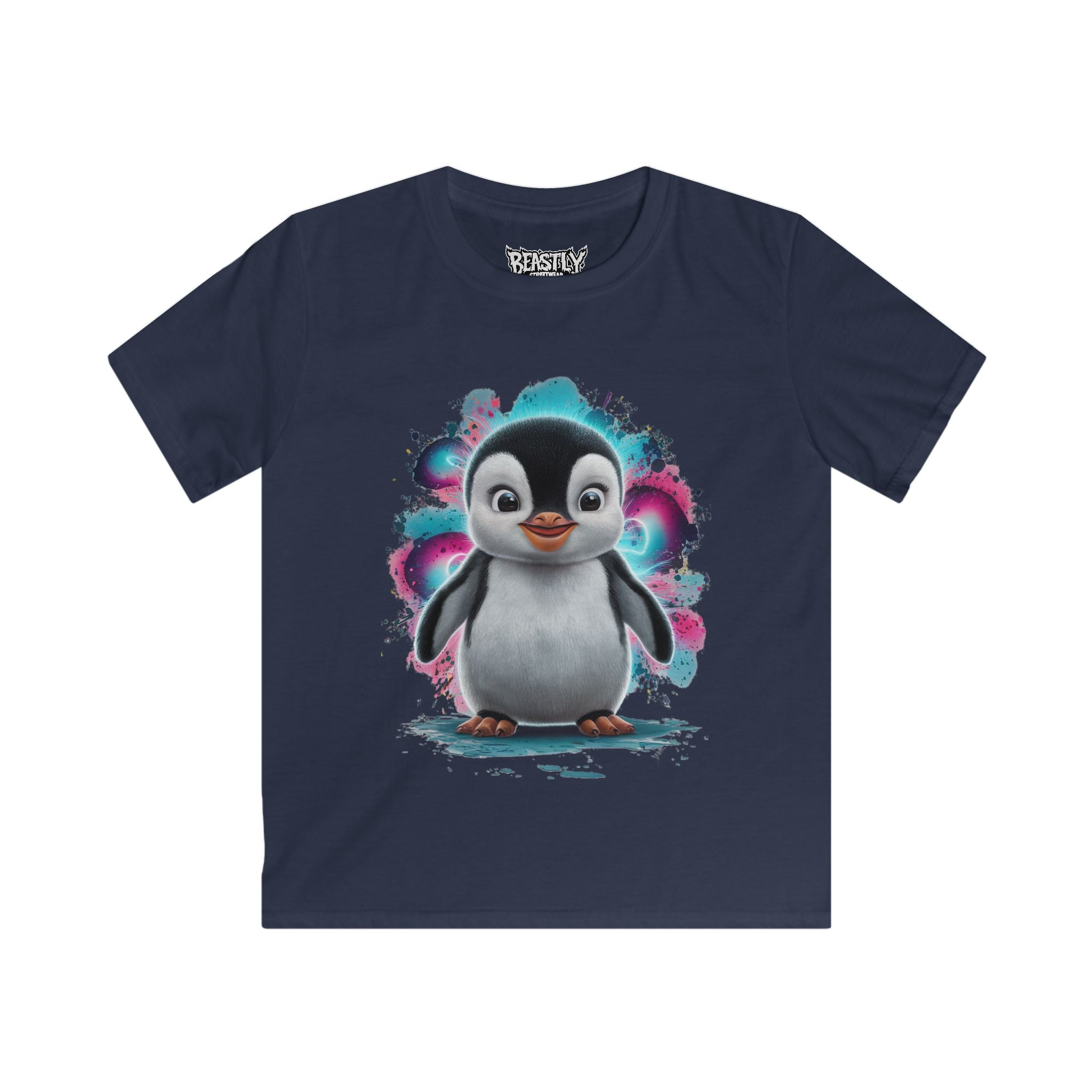 Neon Snowflake Splash Youth Tee