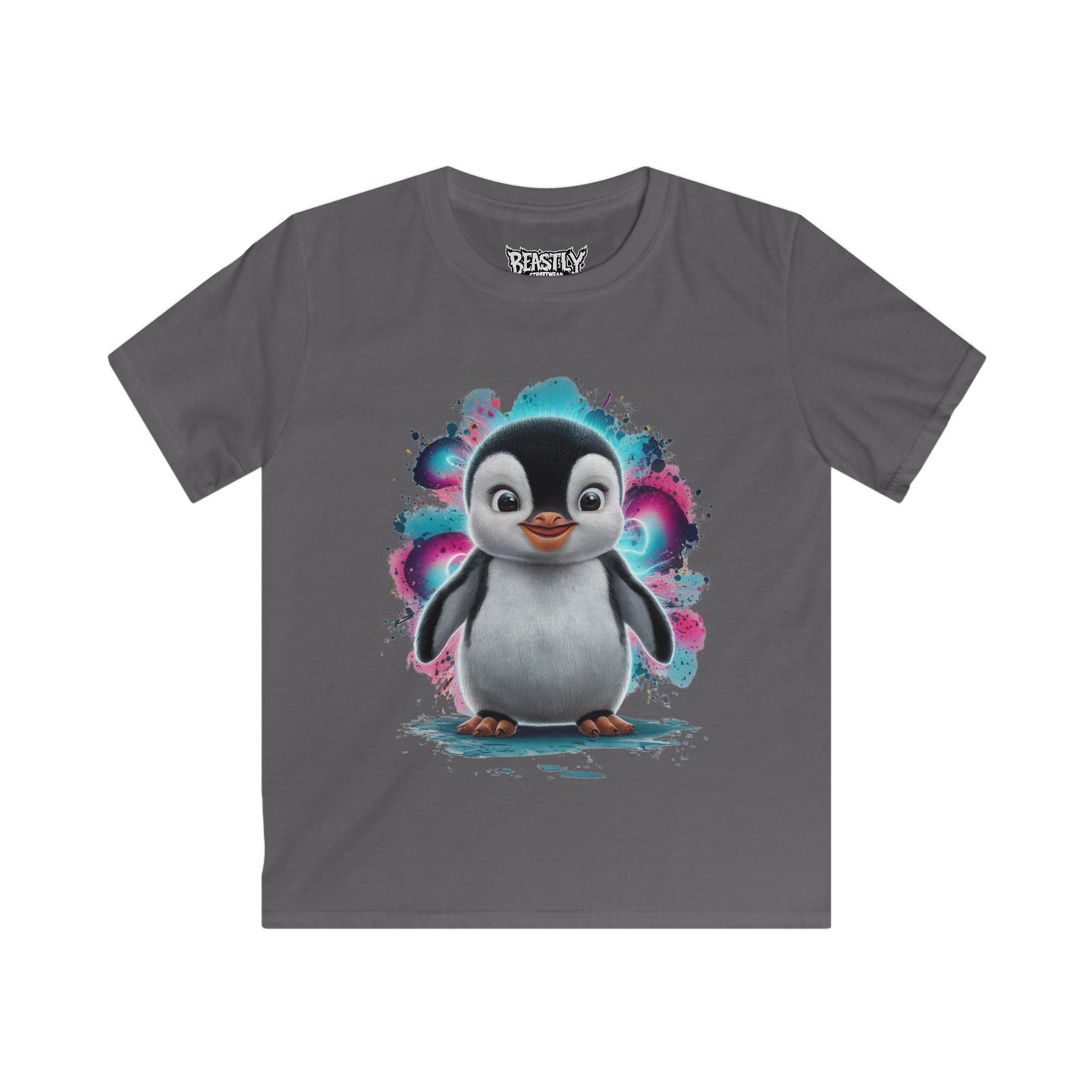 Neon Snowflake Splash Youth Tee