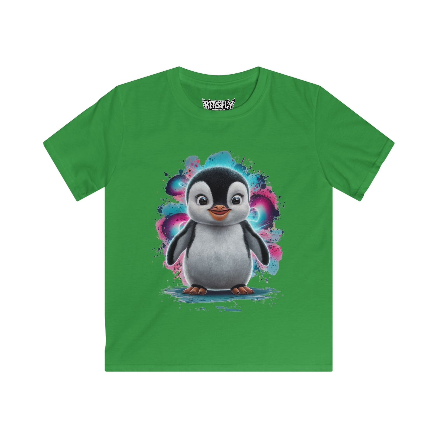 Neon Snowflake Splash Youth Tee