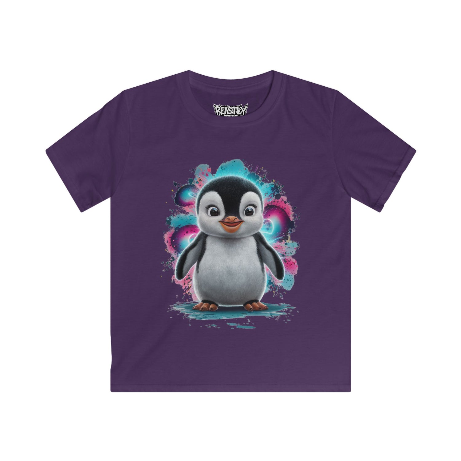 Neon Snowflake Splash Youth Tee