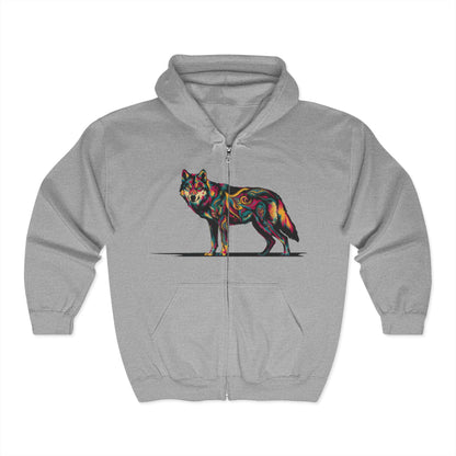 Desert Wind Wolf Zip Up Hoodie