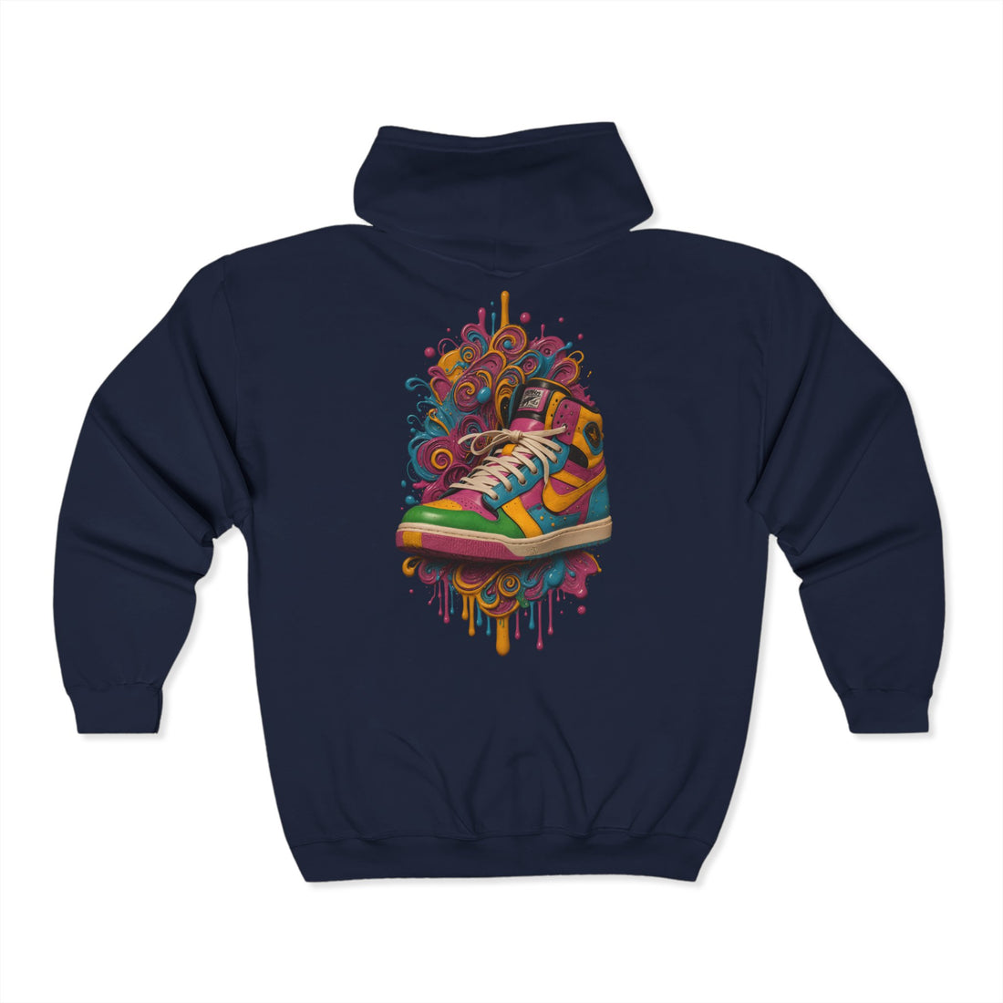 Color Burst Step Zip Up Hoodie