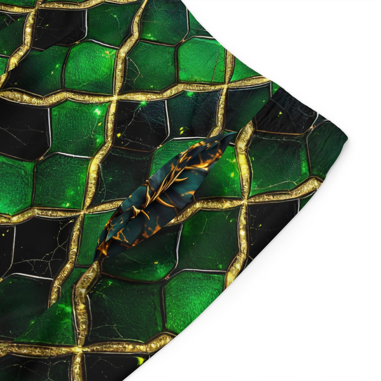 Emerald Serpent Scale Shorts